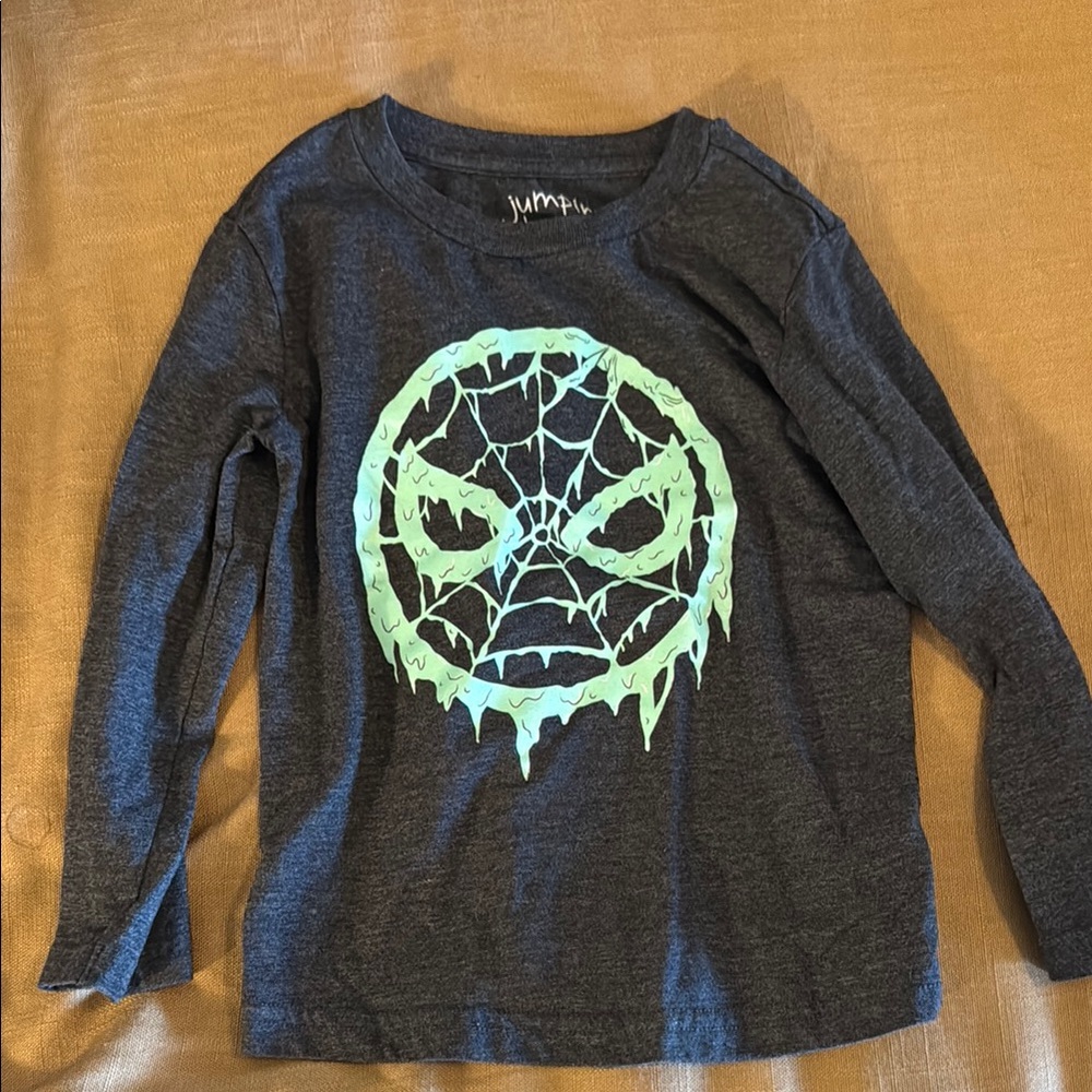 Jumping Beans Gray Long Sleeve Tee with Spider-Man Graphic - Picture 1 of 2